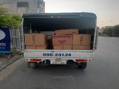 Xe tải chở Bình Cứu Hoả tại Bắc Ninh